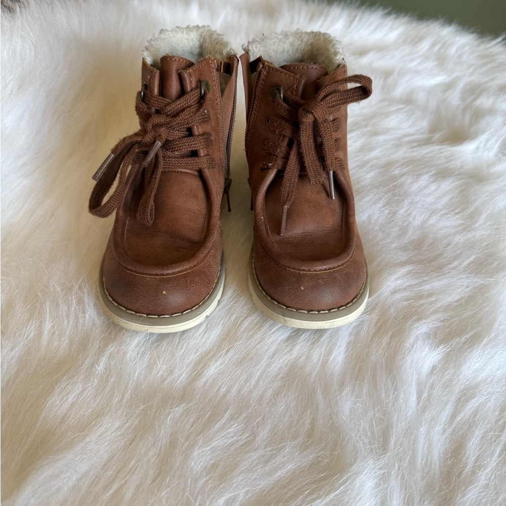 Old Navy Brown Kids Boots with Cozy Lining